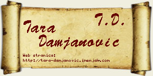 Tara Damjanović vizit kartica